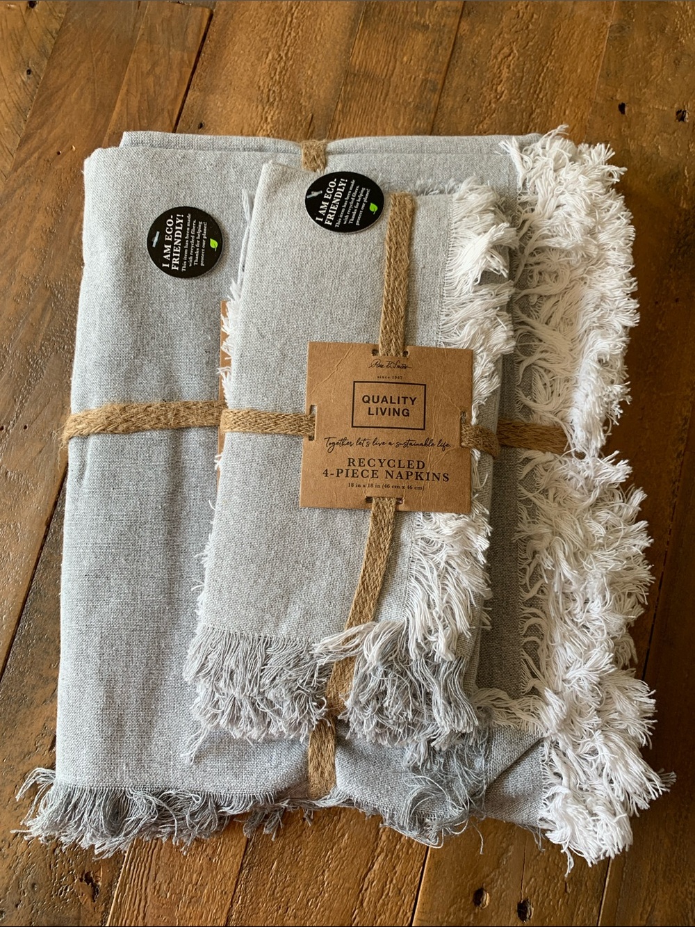 Quality Living Recycled Tablecloth & Napkin Set